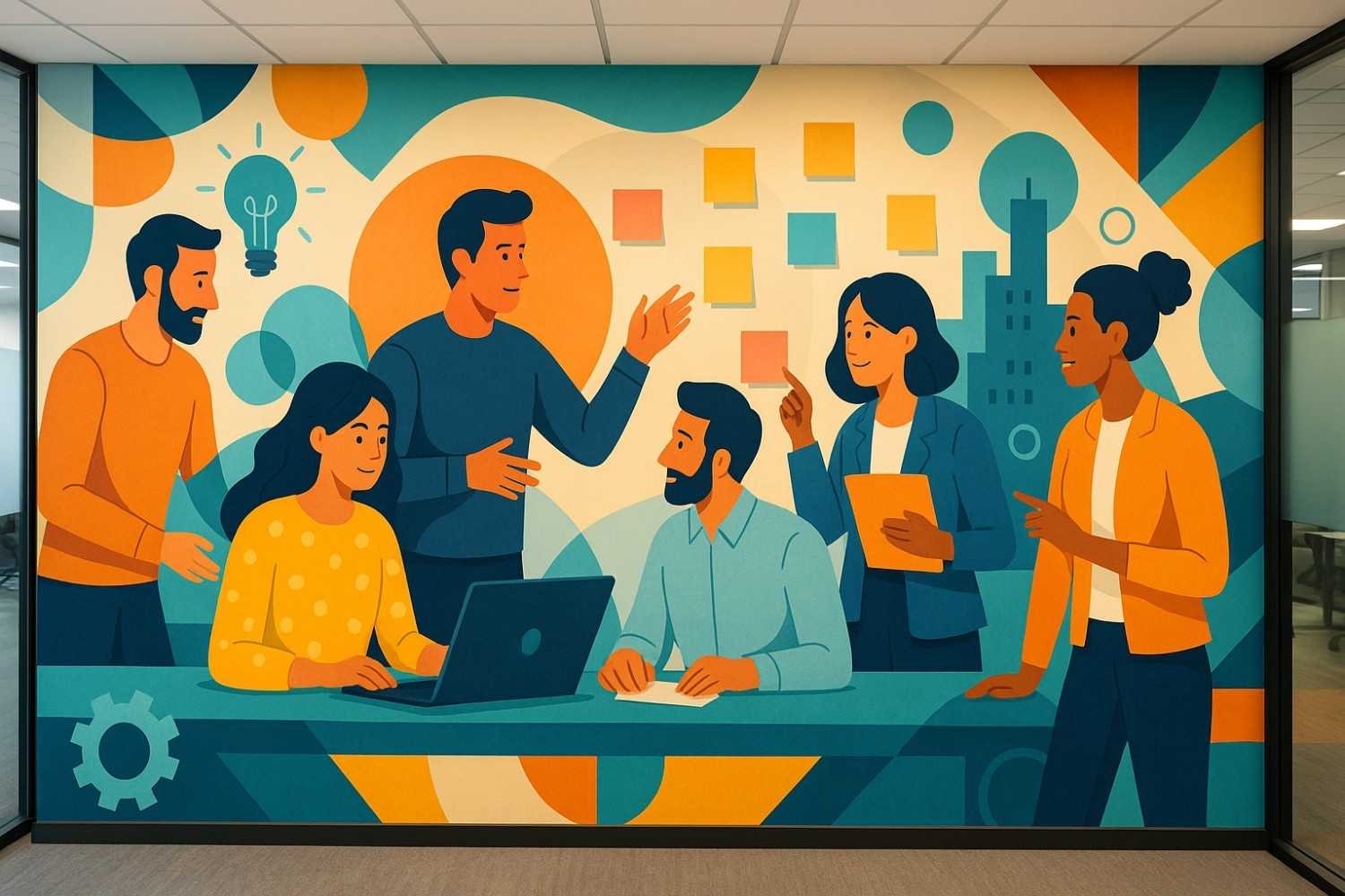 Wall Murals in Corporate Offices