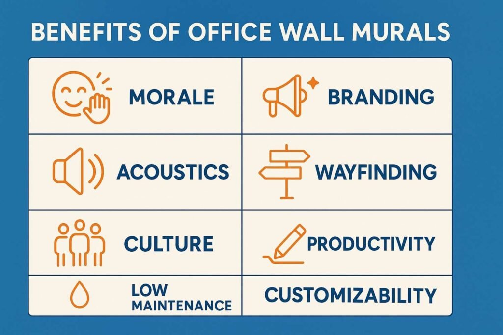 Benefits of office wall murals